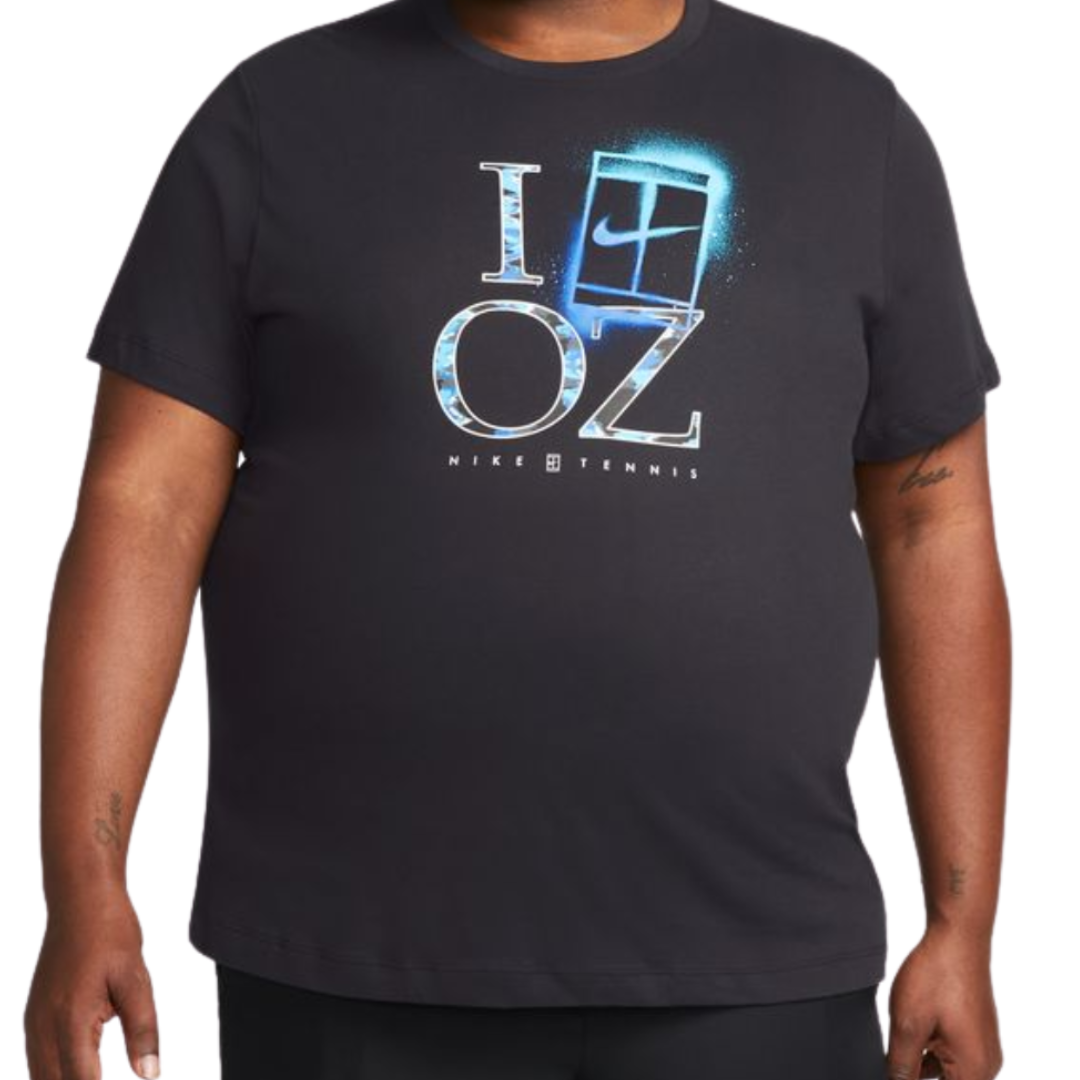nike court t shirt black
