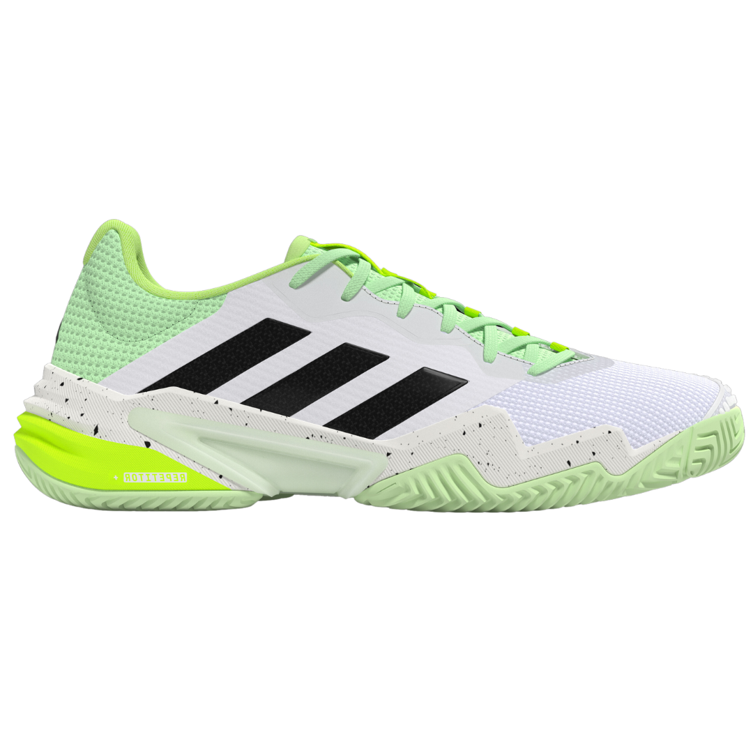 Adidas Barricade 13 Mens Tennis Shoes White/Black/Green – TennisGear
