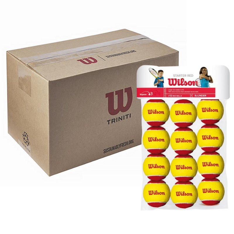 Wilson Starter Red 12 Pack Carton 72 Balls TennisGear