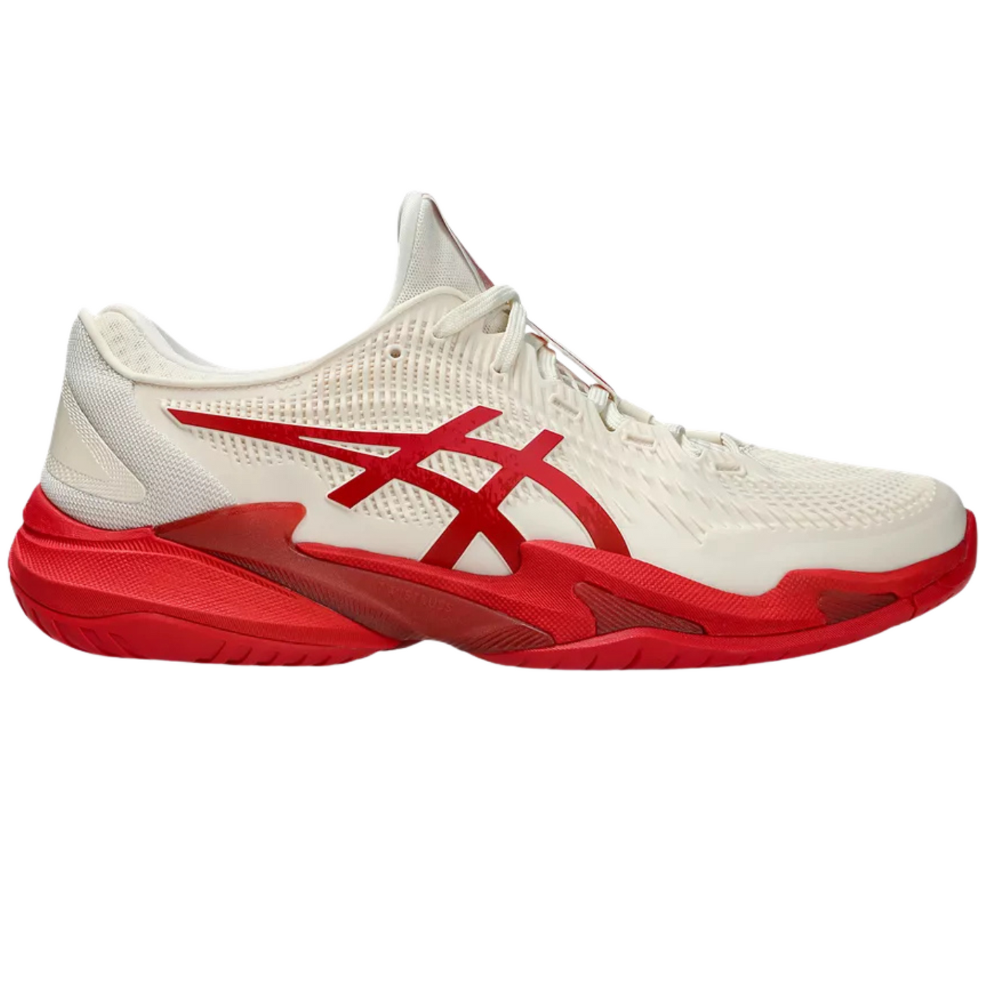 Asics Court FF Novak Mens Tennis Shoes – Cream/Classic Red