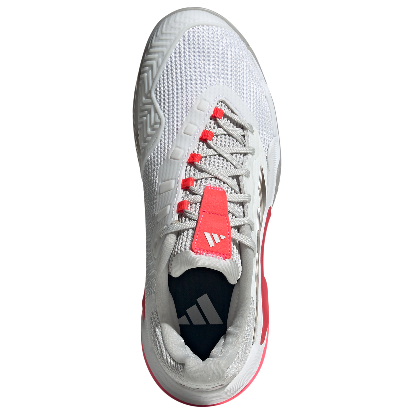 Adidas Barricade 13 Womens Tennis Shoes - Cloud White/Champagne Met. /Lucid Red