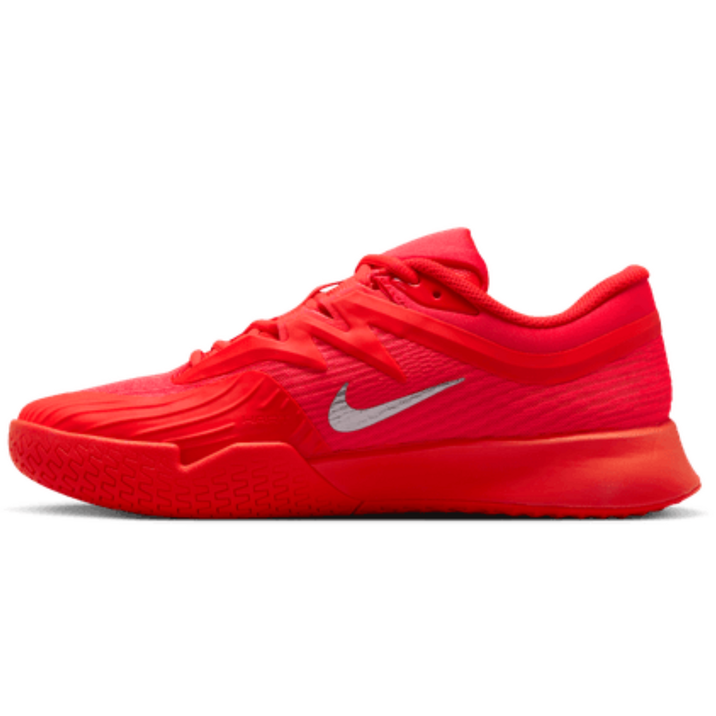 Nike Zoom Vapor Pro 3 Premium Womens Hard Court Tennis Shoes - Bright Crimson/Metallic Silver