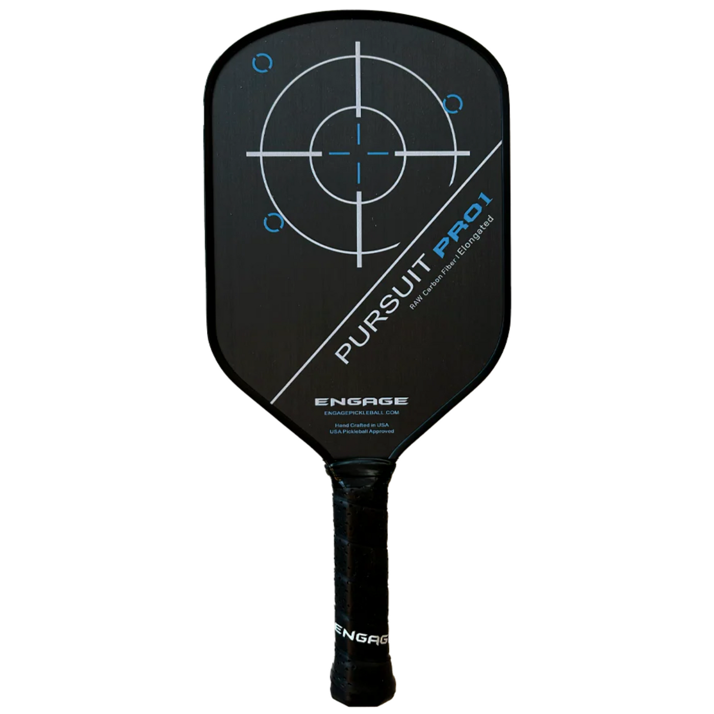 Engage Pursuit Pro 1 Elongated Power Series | Raw T700 Carbon Fiber Pickleball Paddle
