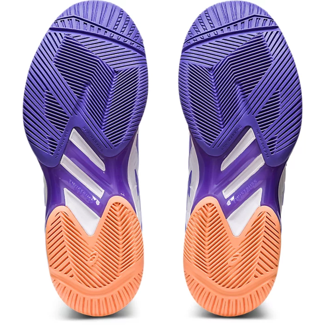 Asics Women Solution Speed FF 2 Tennis Shoes - White/Amethyst
