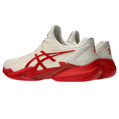 Asics Court FF Novak Mens Tennis Shoes – Cream/Classic Red