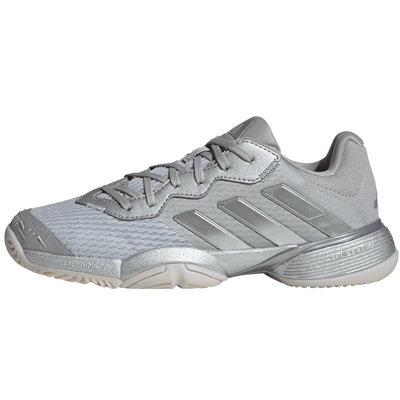 Adidas Barricade Junior Tennis Shoes - Silver Metallic/Dash Grey