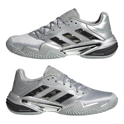Adidas Barricade 13 Mens Tennis Shoes - Silver Metallic/Dash Grey