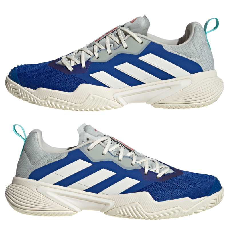 Adidas Barricade Mens Tennis Shoes - Team Royal Blue / Off White / Bright Red