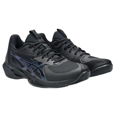 Asics Solution Speed FF 3 Clay Night Energy Herringbone Womens Tennis Shoes - Black/Prism Blue