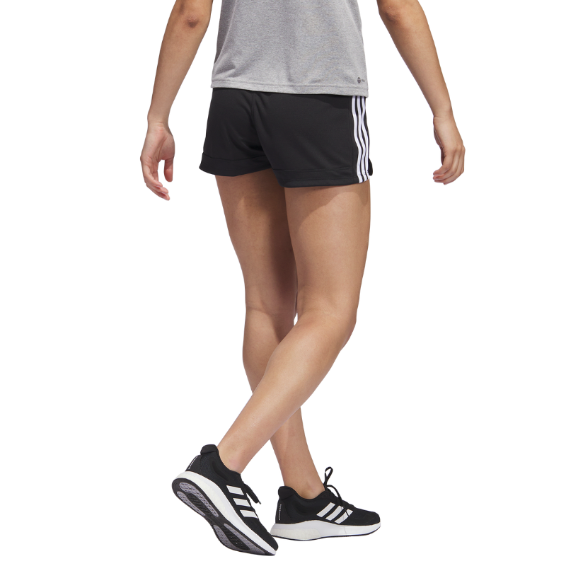 Adidas Pacer 3 Stripe Knit Short - Black/White