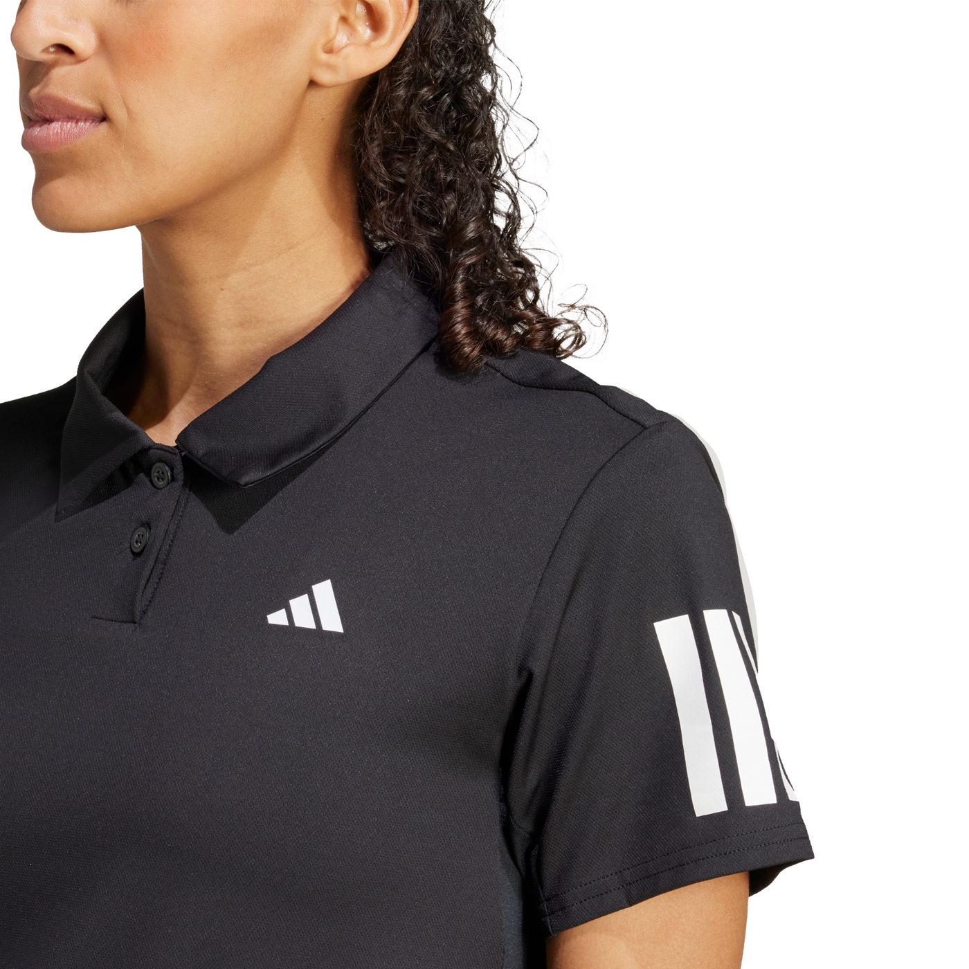 Adidas Club Tennis Climacool 3-Stripes Polo Womens Shirt - Black