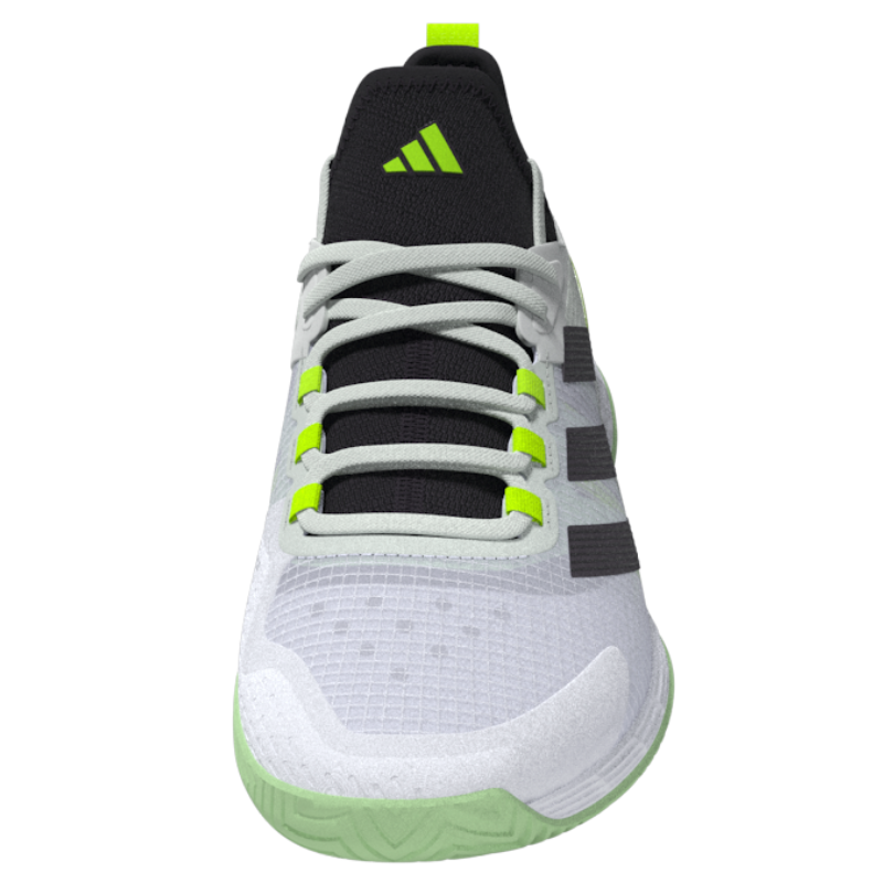 Adidas Adizero Ubersonic 4.1 Tennis Shoes - White/Black/Lucid Lemon