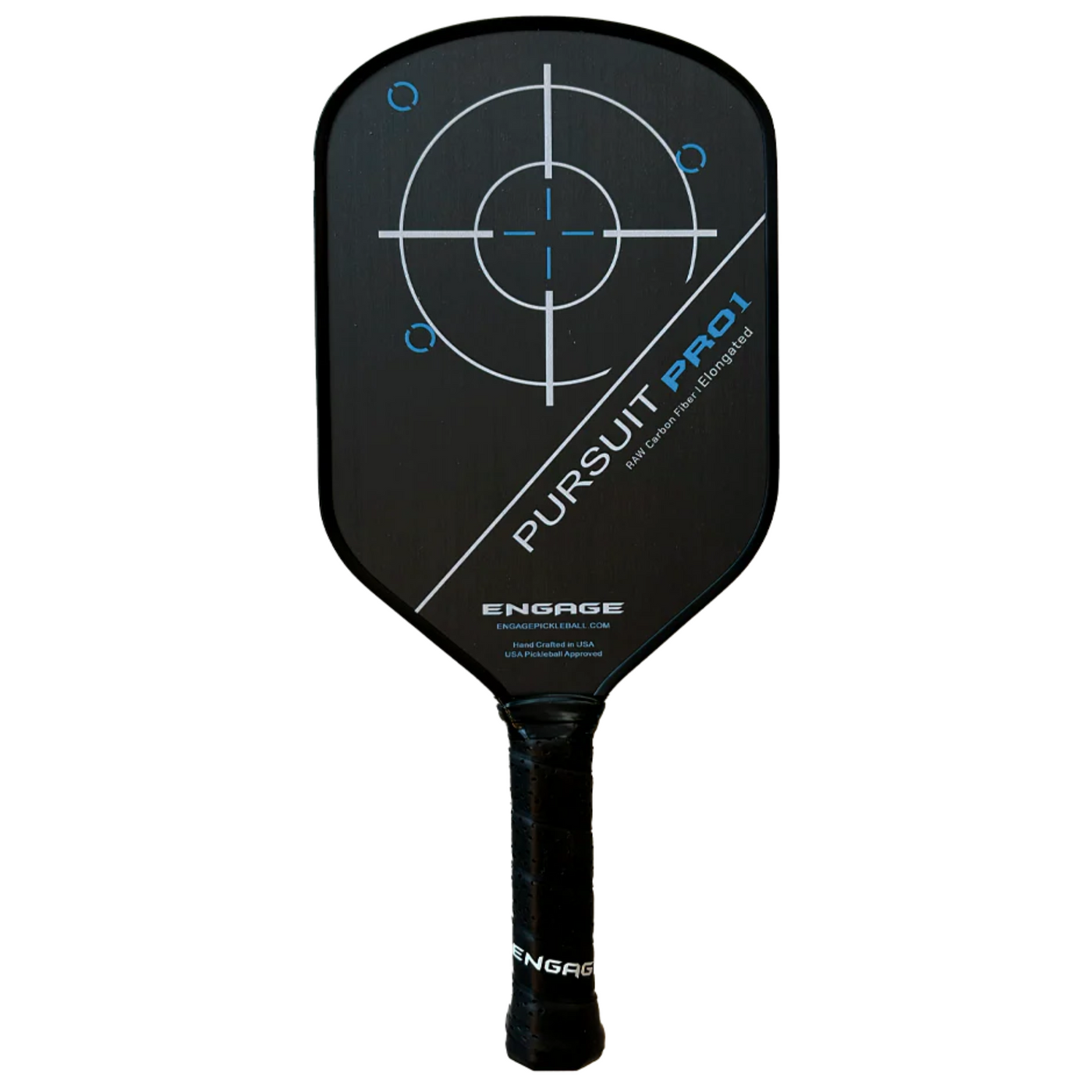 Engage Pursuit Pro 1 6.0 Elongated Power Series Raw T700 Carbon Fiber Pickleball Paddle