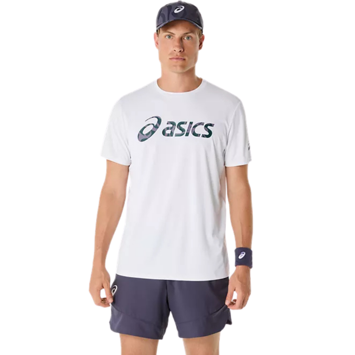 Asics Match Seasonal Graphic Mens Tee - Brilliant White