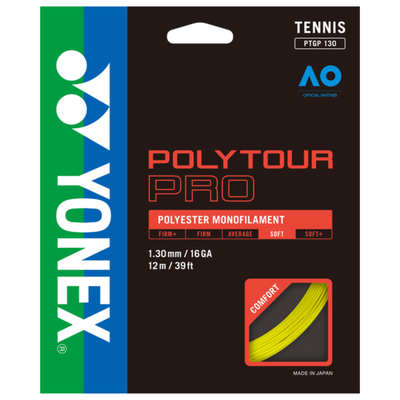 Yonex Poly Tour Pro 130 Tennis String 200m Coil-Flash Yellow