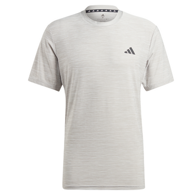Adidas Train Essentials Stretch Training T-Shirt -  Solid Grey / Black / White