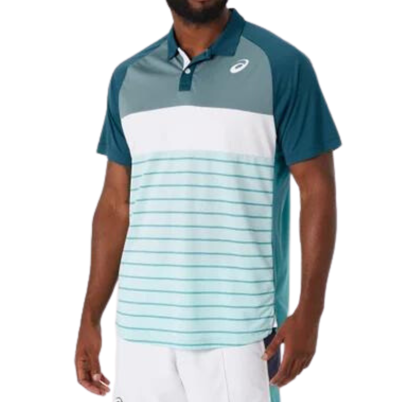 Asics Mens Court Polo Shirt - Aquamarine Blue