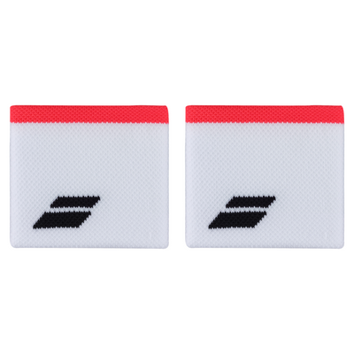 Babolat Logo Wristband 1089 - White/Strike Red
