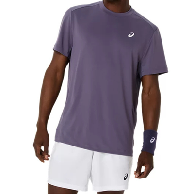 Asics Court SS Mens Tennis Top - Greyish Purple