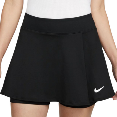Nike Court Dri-FIT Victory Women's Flouncy Tennis Skirt - Black/White