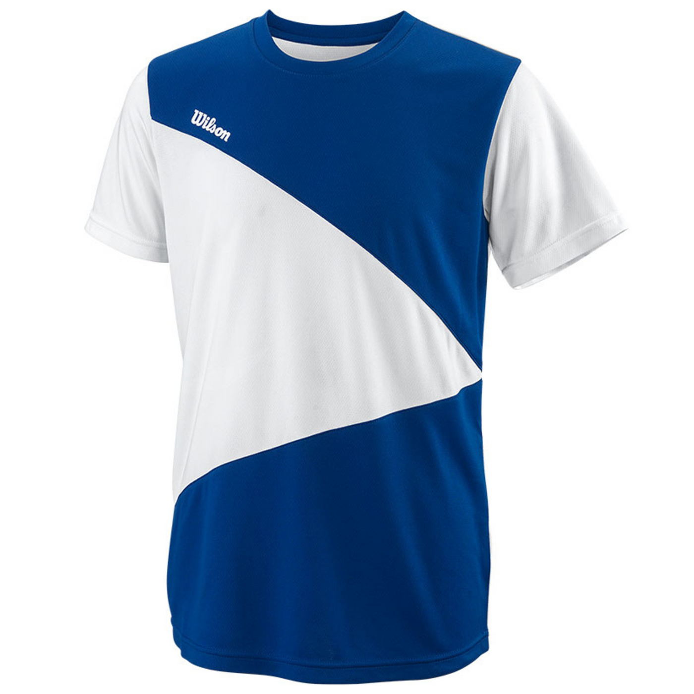 Wilson Boys Team II Triangle Crew Tennis Shirt - Blue/White
