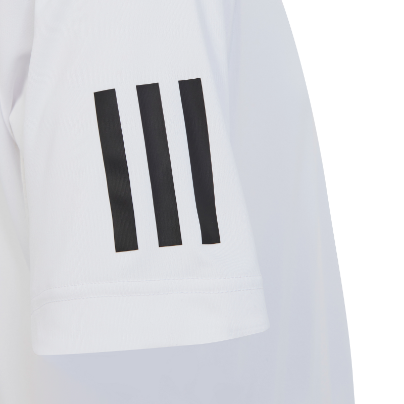 Adidas Club Tennis 3-Stripes Tennis T-Shirt - White/Black