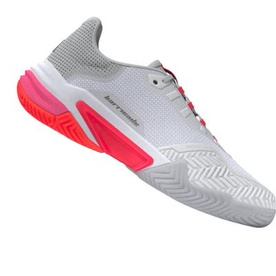 Adidas Barricade 13 Womens Tennis Shoes - Cloud White/Champagne Met. /Lucid Red