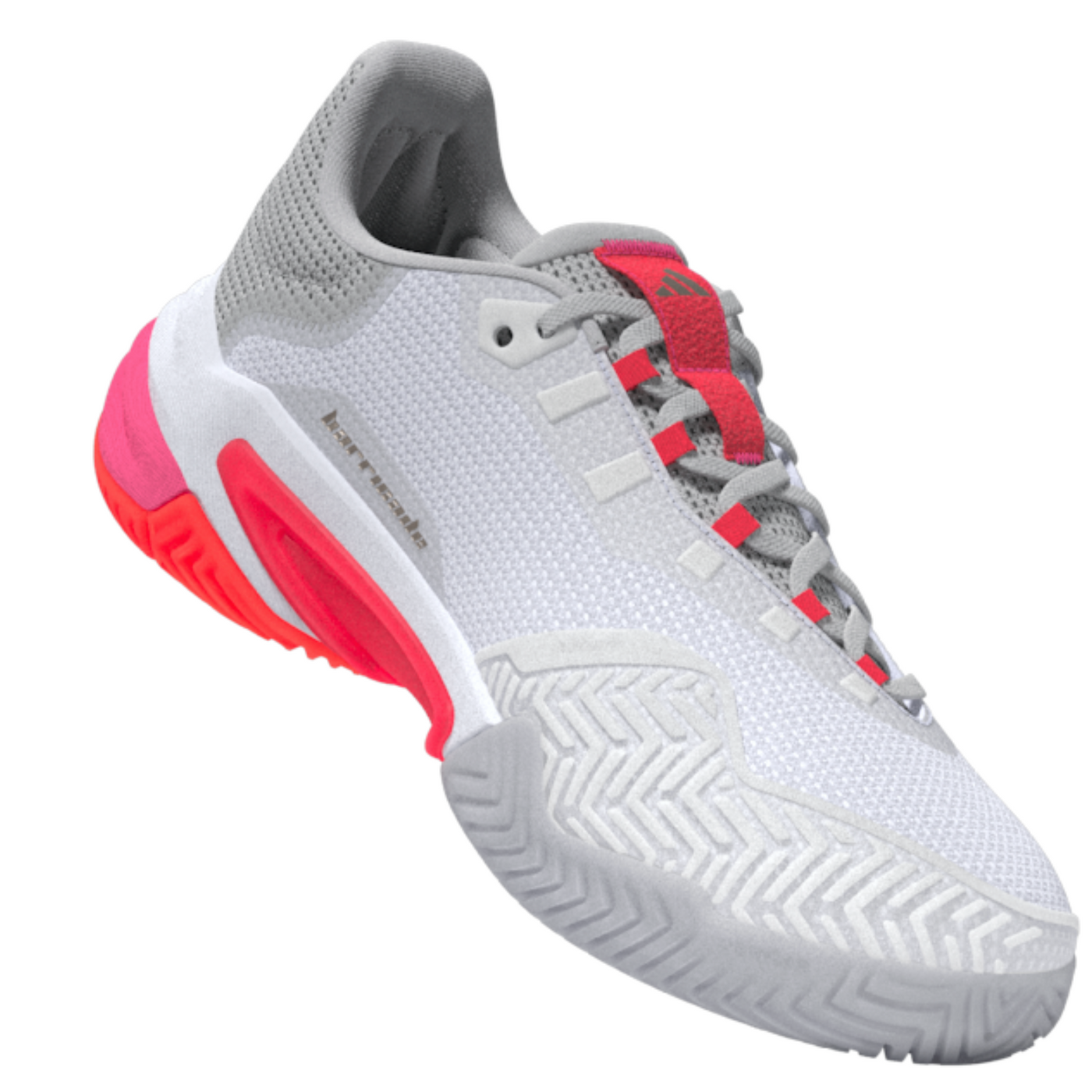 Adidas Barricade 13 Womens Tennis Shoes - Cloud White/Champagne Met. /Lucid Red