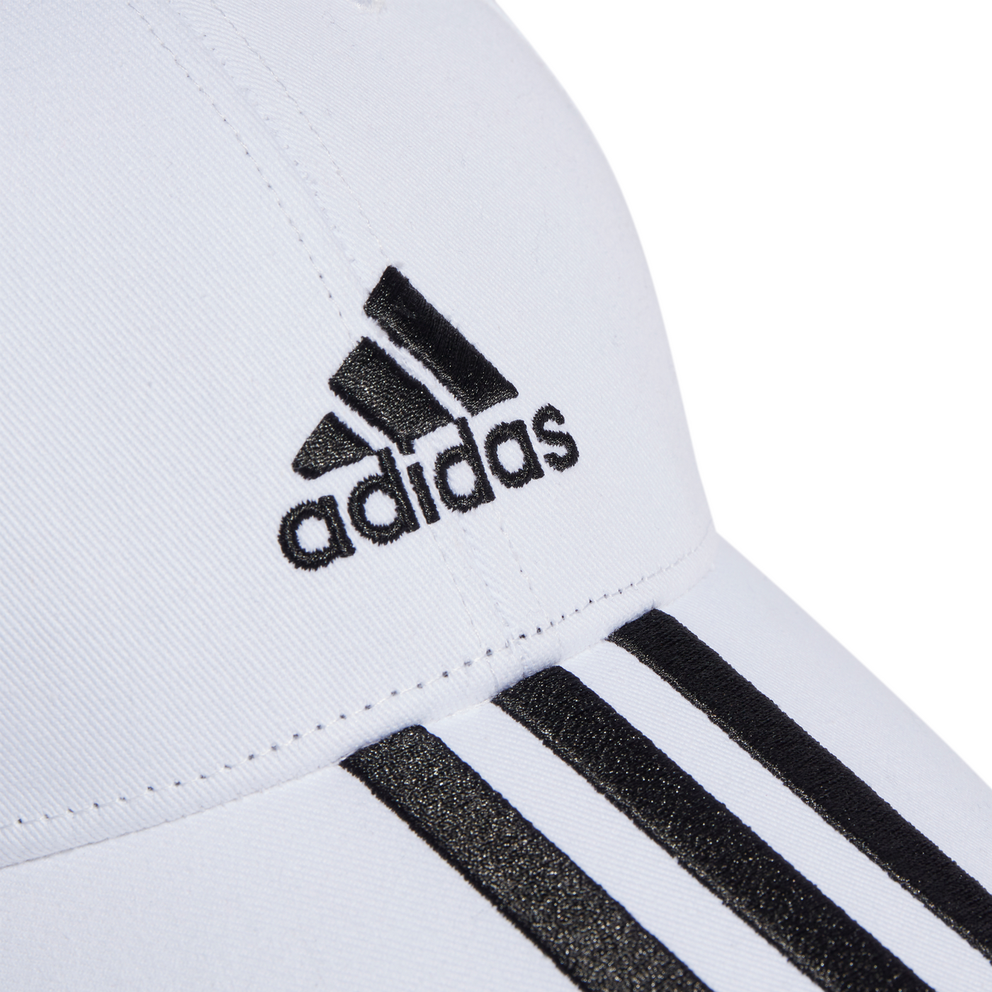 Adidas 3Stripes Cotton Twill Unisex Cap - White/Black