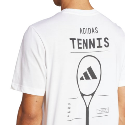 Adidas Aeroready Category Graphic Men Tennis Tee - White