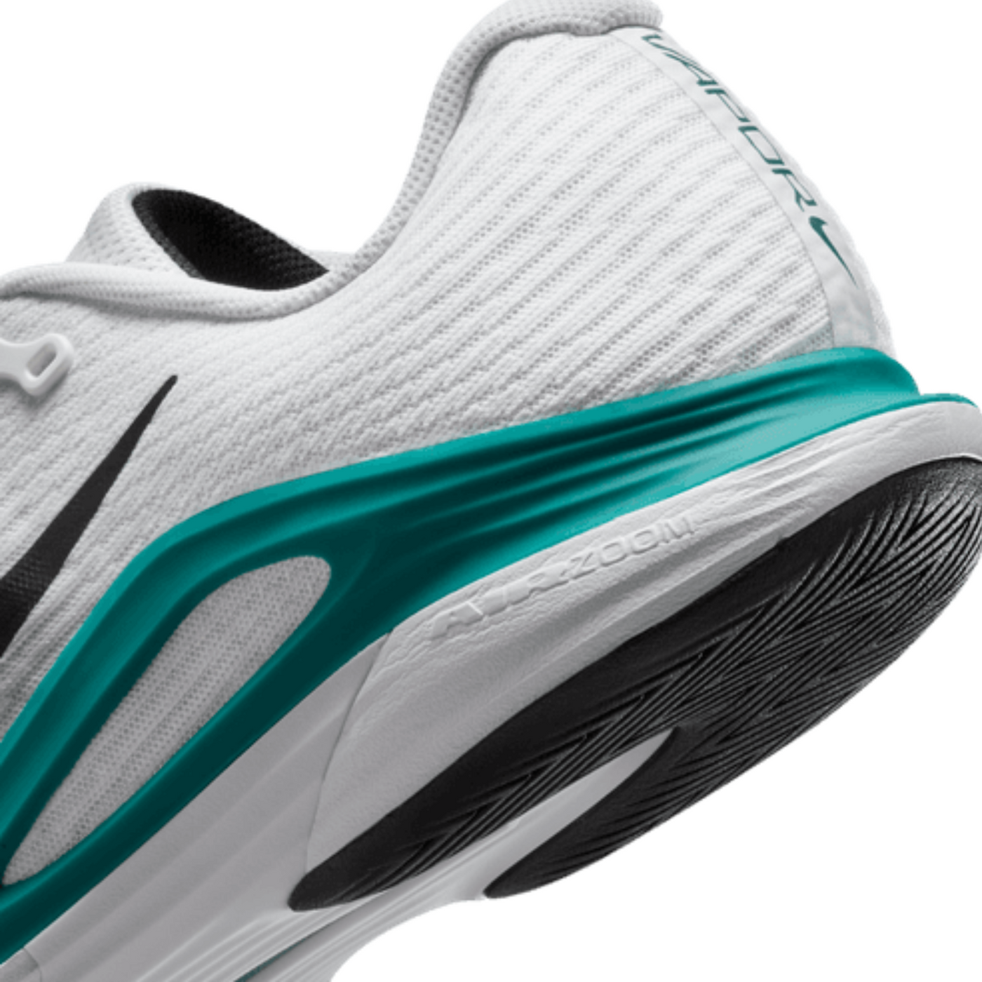 Nike Vapor 12 Mens Hard Court Tennis Shoes - White/Black Radiant Emerald
