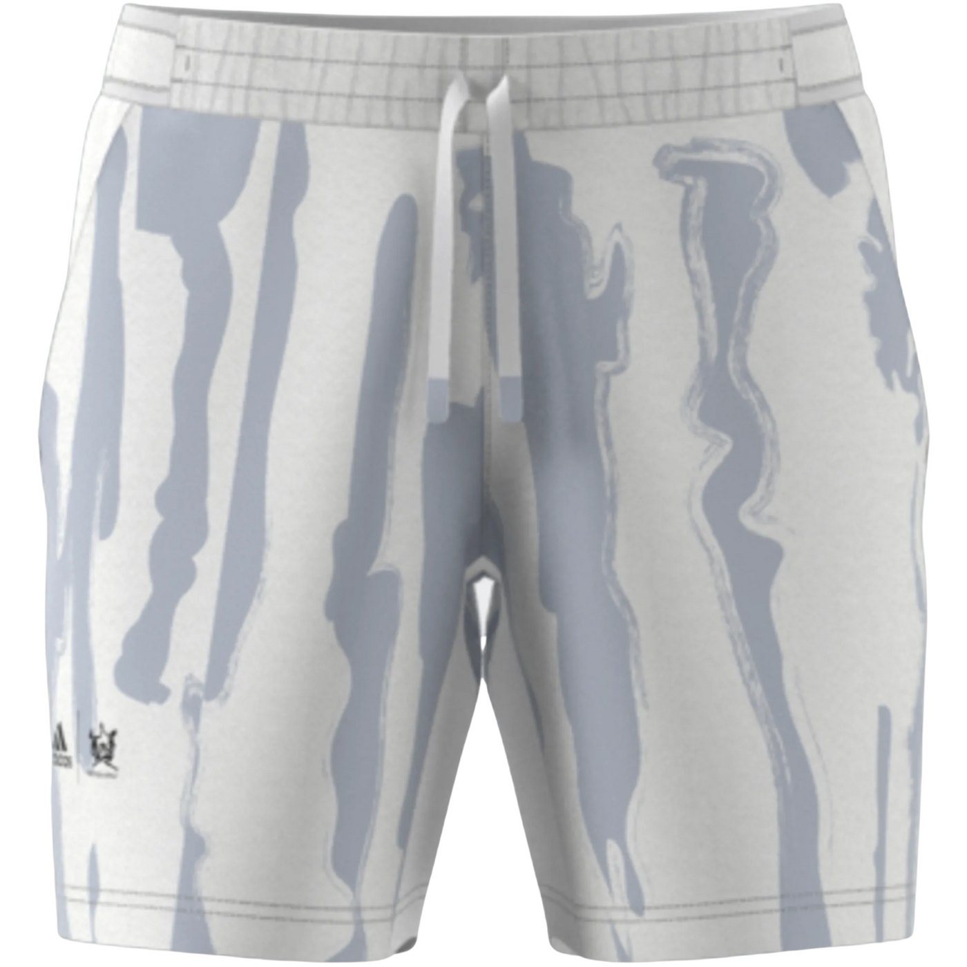 Adidas Tennis New York Graphic Shorts - White/Halo Silver