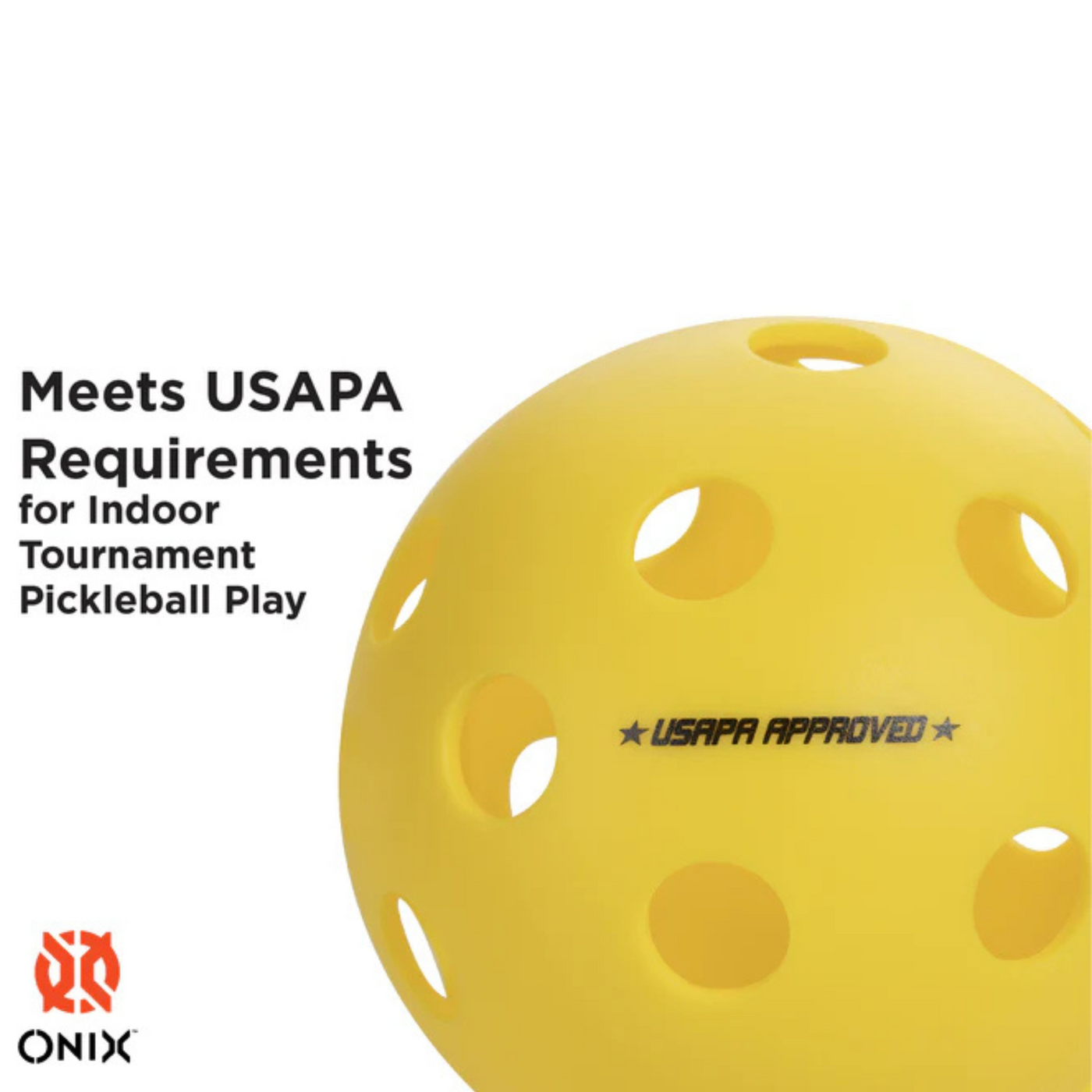 Onix Fuse Indoor Pickleballs 6 Pack - Yellow