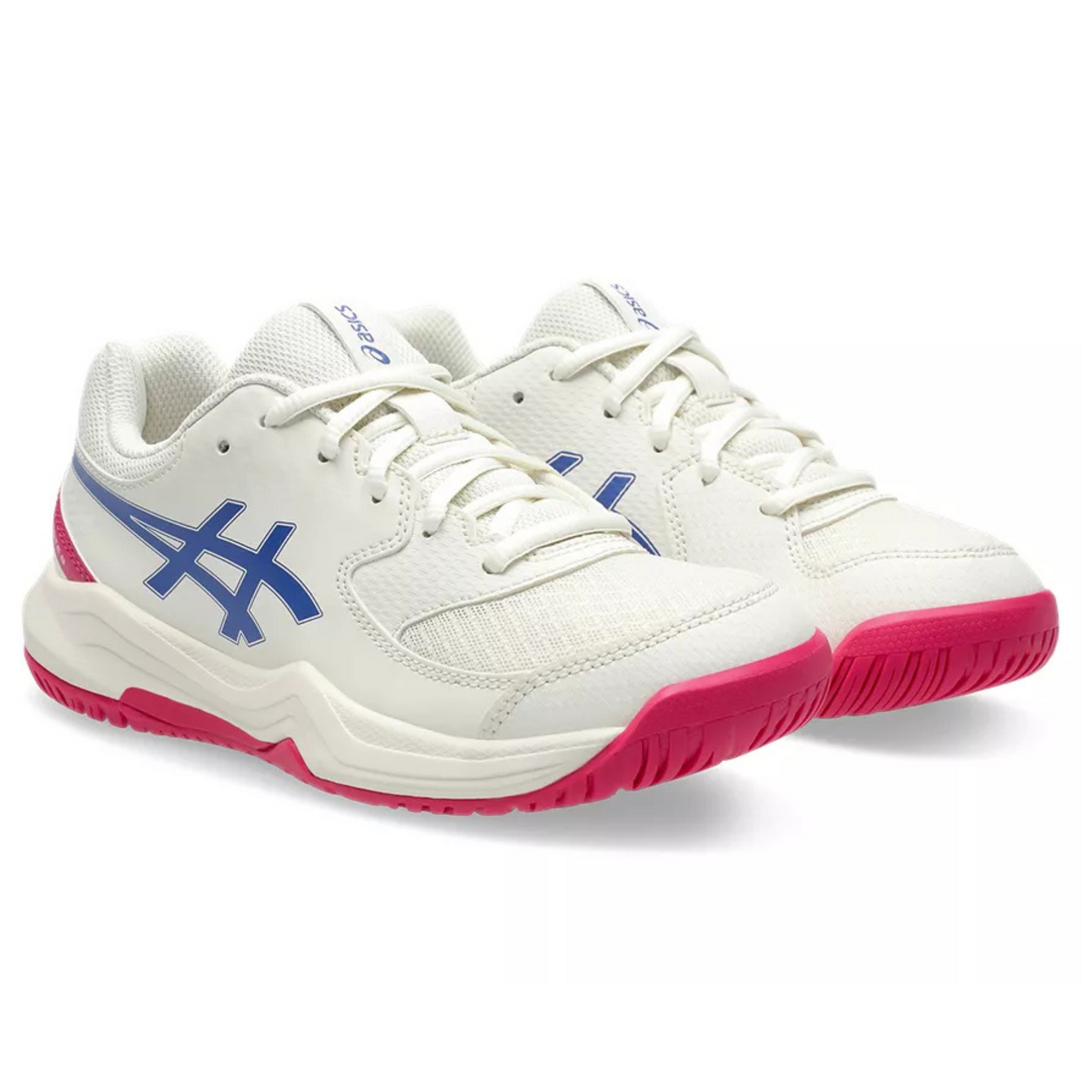 Asics Gel-Dedicate 8 Junior Tennis Shoes - Cream/Dark Cobalt