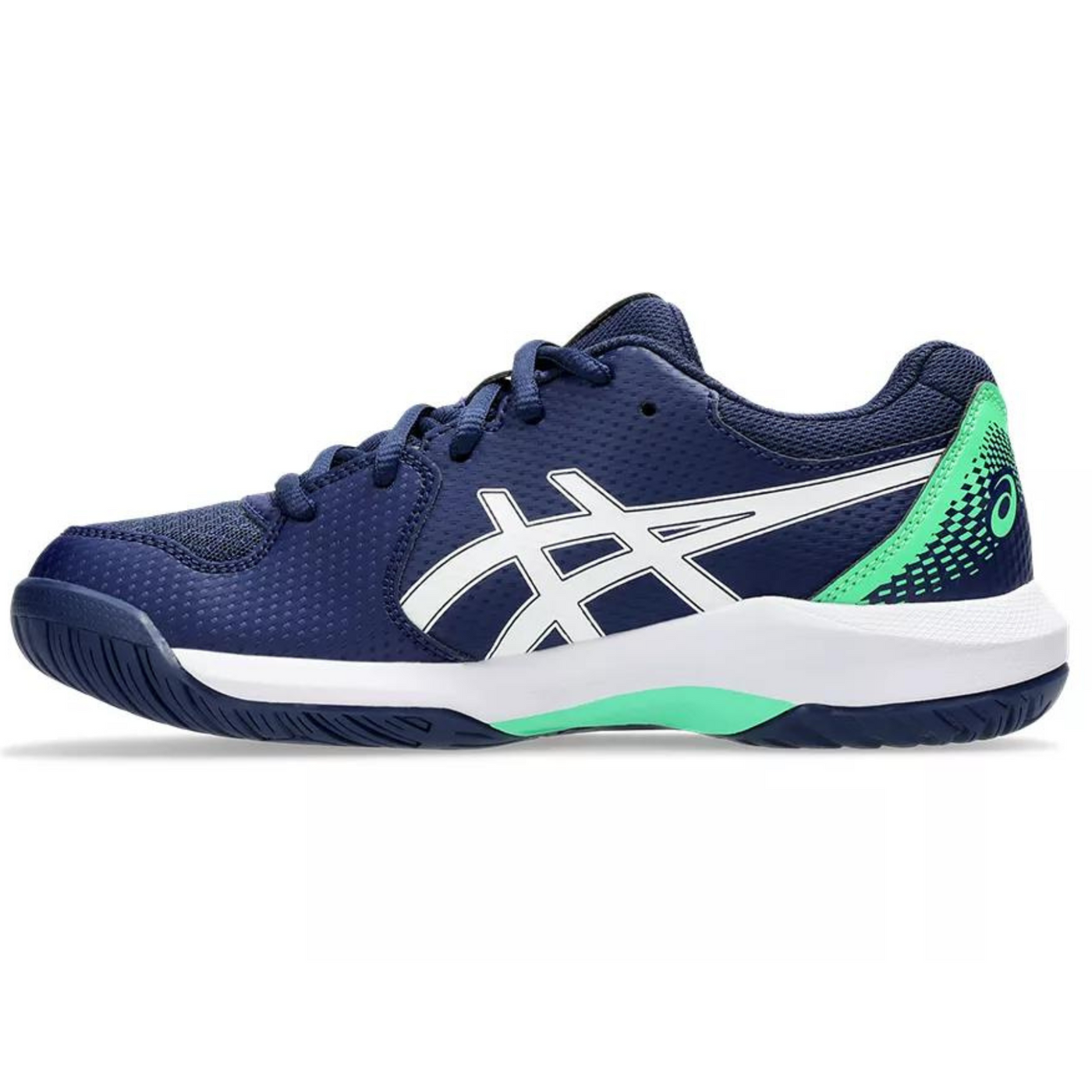 Asics Gel Dedicate 8 Grade School Kids Tennis Shoes - White/Blue Expense