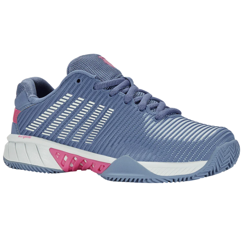 K Swiss Hypercourt Express 2 HB Womens Tennis Shoes - Infinity / Blue Blush / Carmine Rose