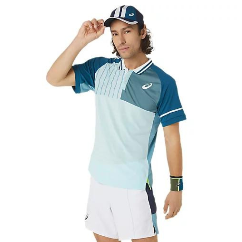 Asics Men Match Polo Shirt - Aquamarine