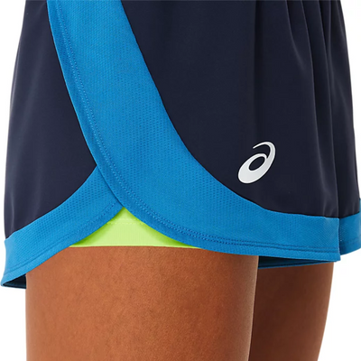 Asics Women Match Short - Midnight/Hazard Green