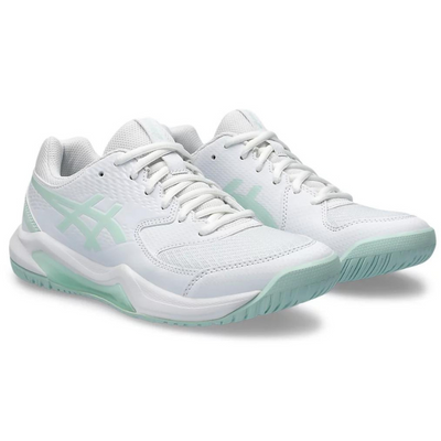 Asics GEL-DEDICATE 8 Womens Tennis Shoes - White/Pale Blue