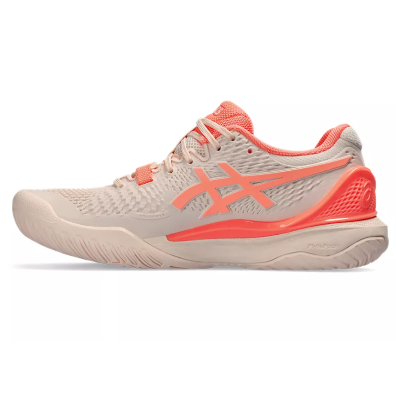 Asics Resolution 9 Women Tennis Shoes - Pear Pink/Sun Coral