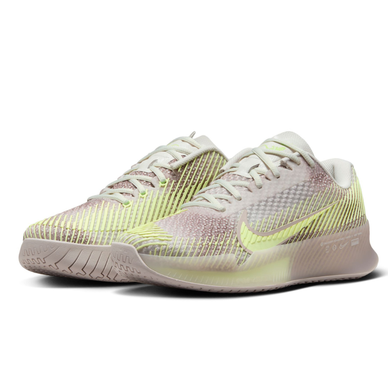 Nike Court Air Zoom Vapor 11 Premium Women Hard Court Tennis Shoes - Phantom/Barely Volt-Platinum Violet