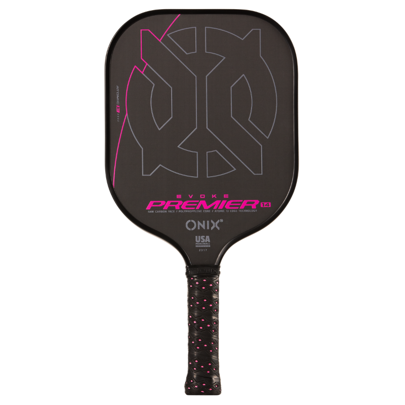 Onix Evoke Premier Pro Raw Carbon Fiber Pickleball Paddle - Pink