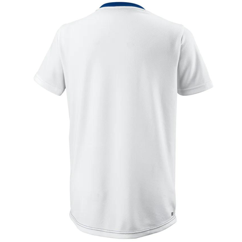 Wilson Boys Team II Triangle Crew Tennis Shirt - Blue/White