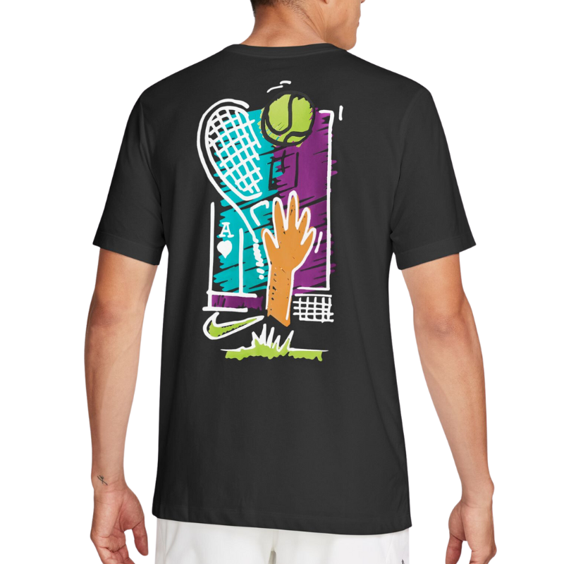 Nike Court Dri-Fit Men's Tennis T-Shirt - Black