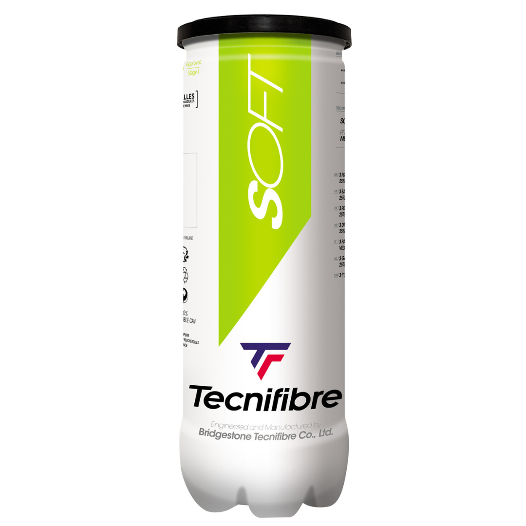Tecnifibre Tennis Balls Soft Green - 3 Ball Carton