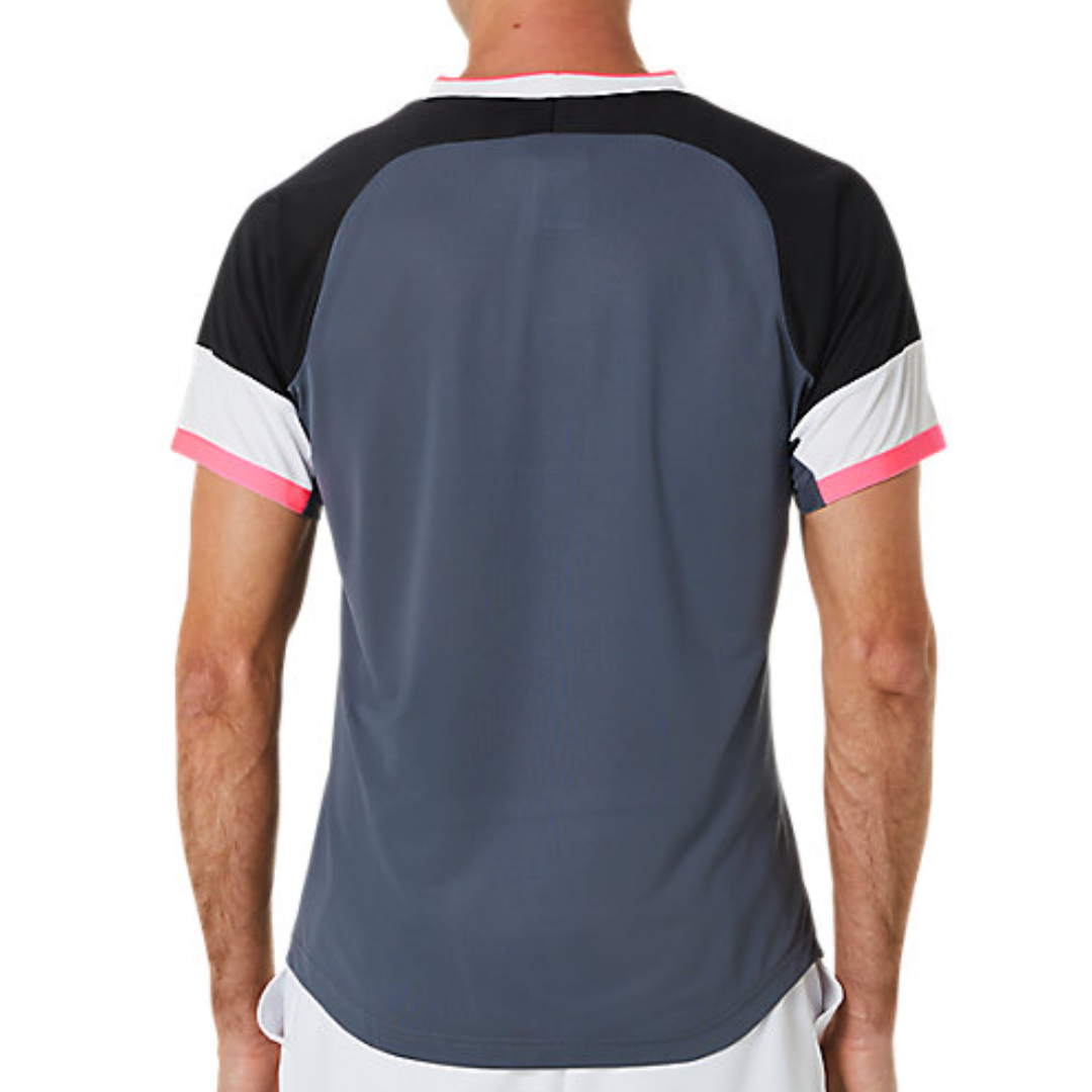 Asics Match Short Sleeved Men Top - Performance Black/Carrier Grey