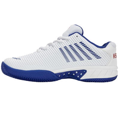 K Swiss Hypercourt Men Express 2 HB Tennis Shoes - White/Royal/Red