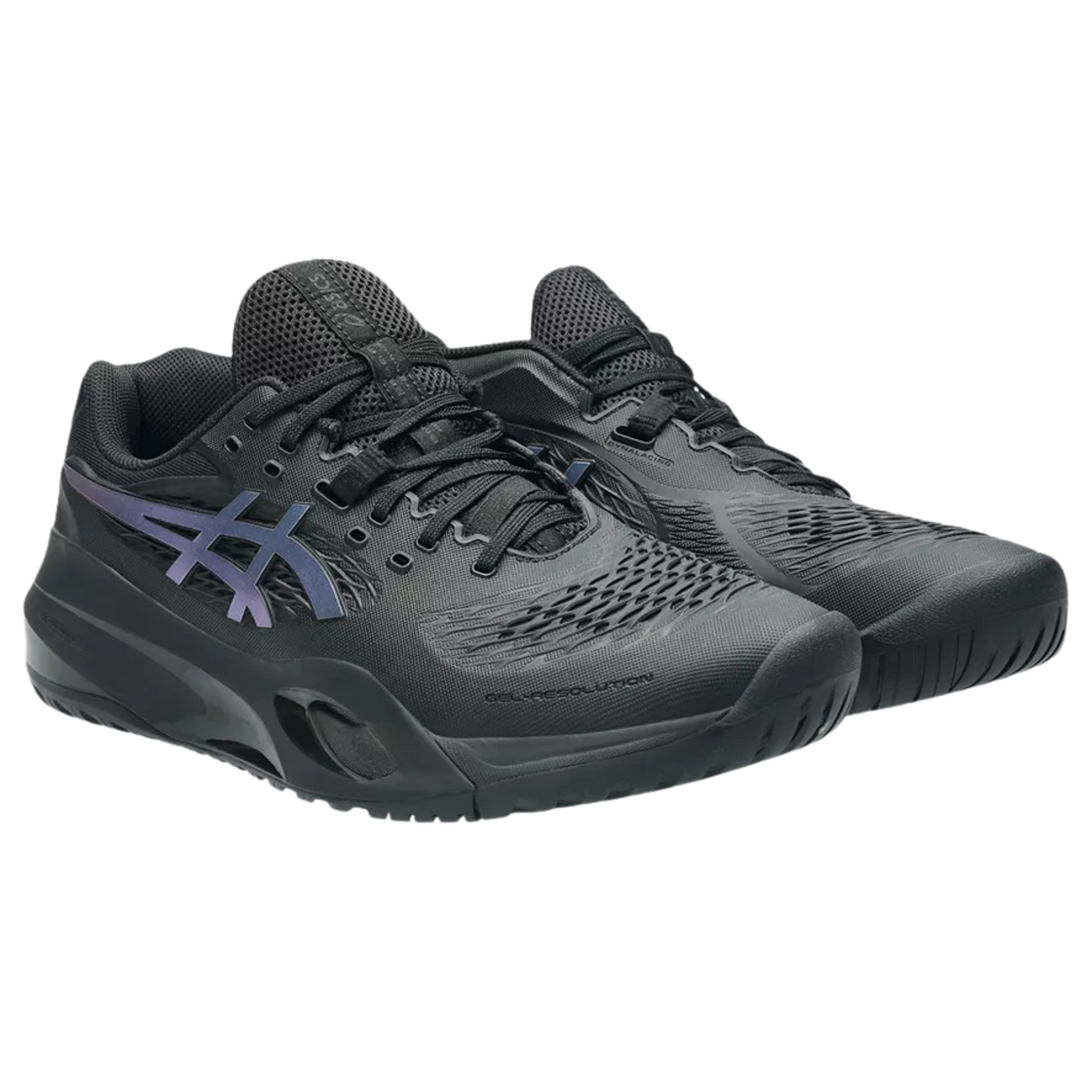 Asics Gel Resolution X Night Energy Hard Court Mens Tennis Shoes - Black/Prism Blue