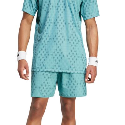 Adidas Club Tennis Climacool Graphic Mens Shorts - Powder Teal/Preloved Teal