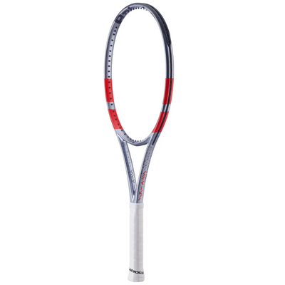 Babolat Pure Strike 100 Gen 4 Unstrung Tennis Racquet - Carbon Gray/Neon Red